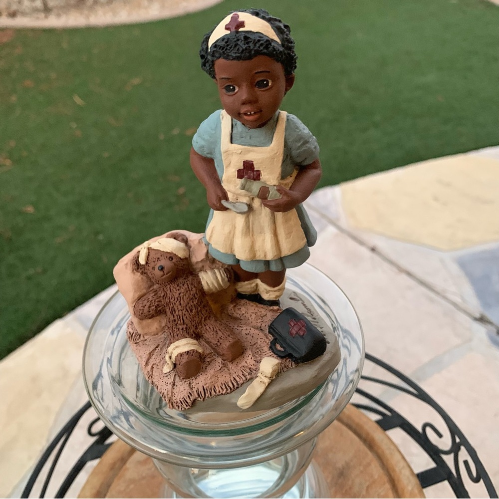 A Little Nurse, Named Merci, is Helping HerTeddy Bear Back to Health as Pictured